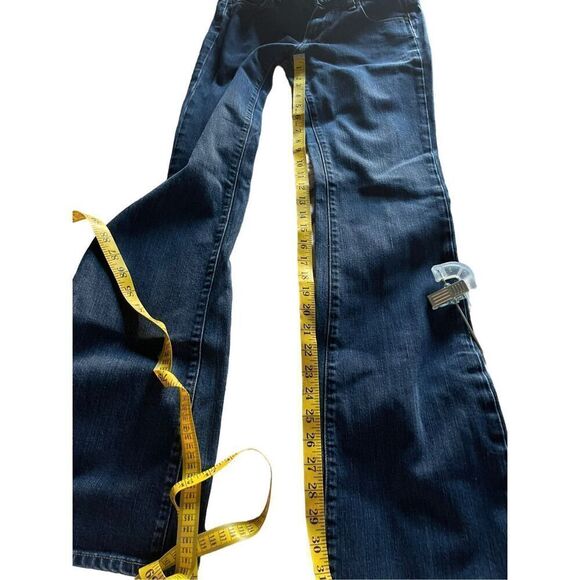 Paige Women's Blue Boot Cut Full Length Dark Wash Low Rise Jeans Size 27 - Picture 11 of 11